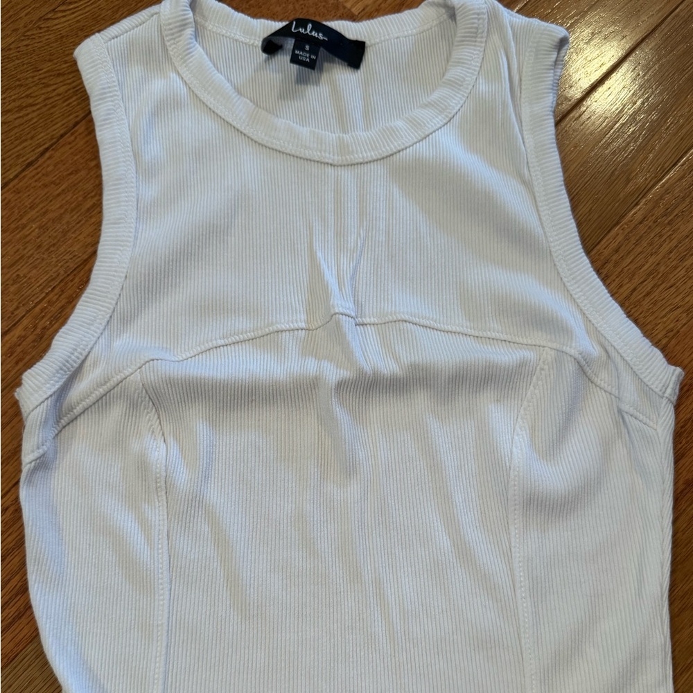 Lulu's White Fitted Tank Top